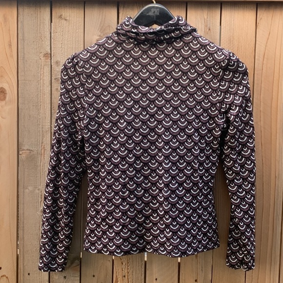 Modcloth metallic geometric long sleeve top - Picture 4 of 7